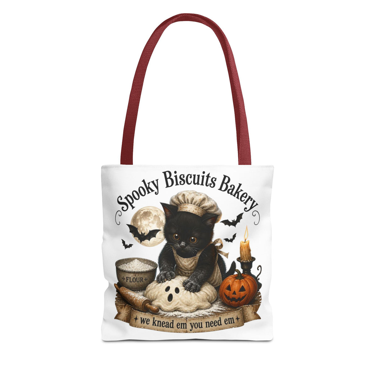 Spooky Biscuits Halloween Tote Bag | All-Over Print Printify