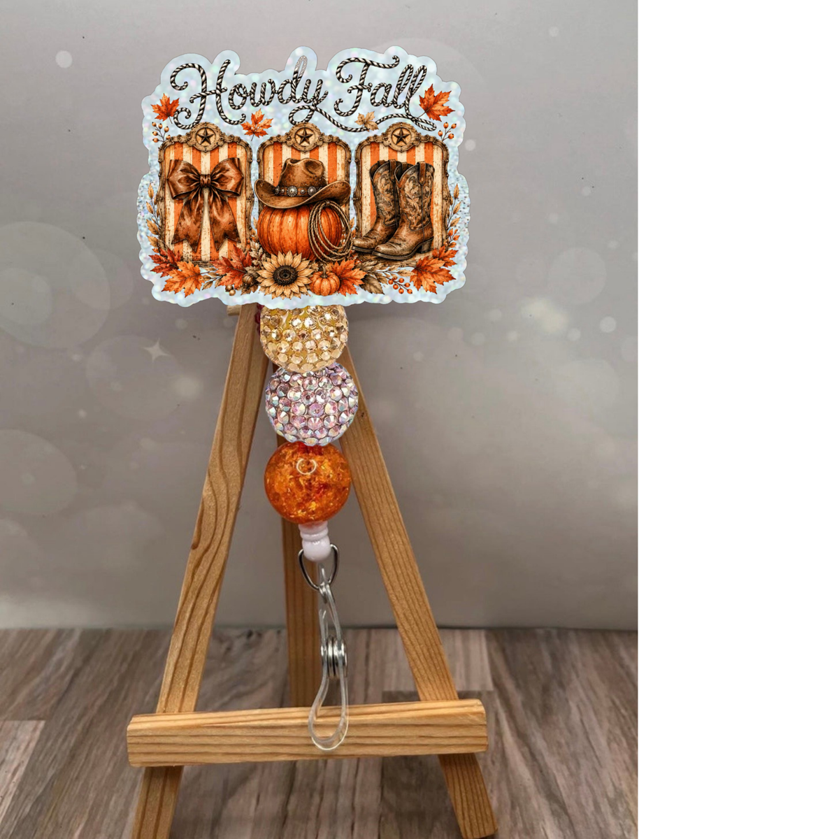 Howdy Fall Badge Pull TheCraftNook