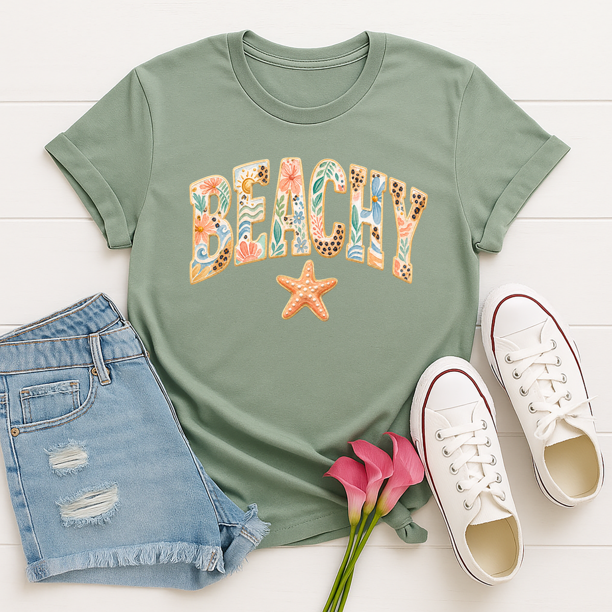 Beachy Tee – Soft Unisex Graphic Tee TheCraftNook