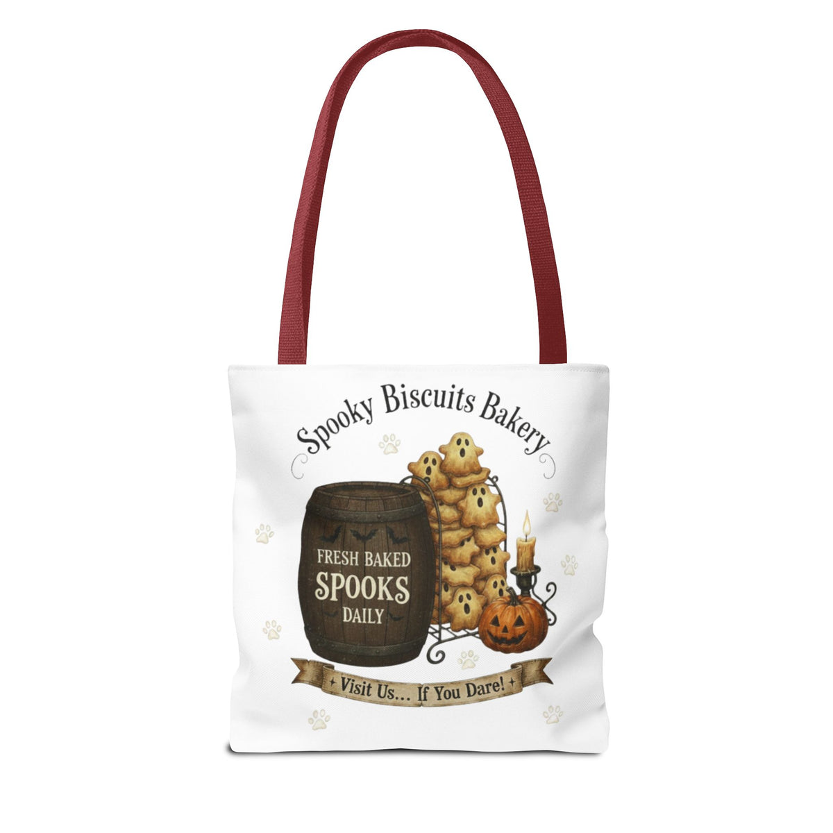 Spooky Biscuits Halloween Tote Bag | All-Over Print Printify
