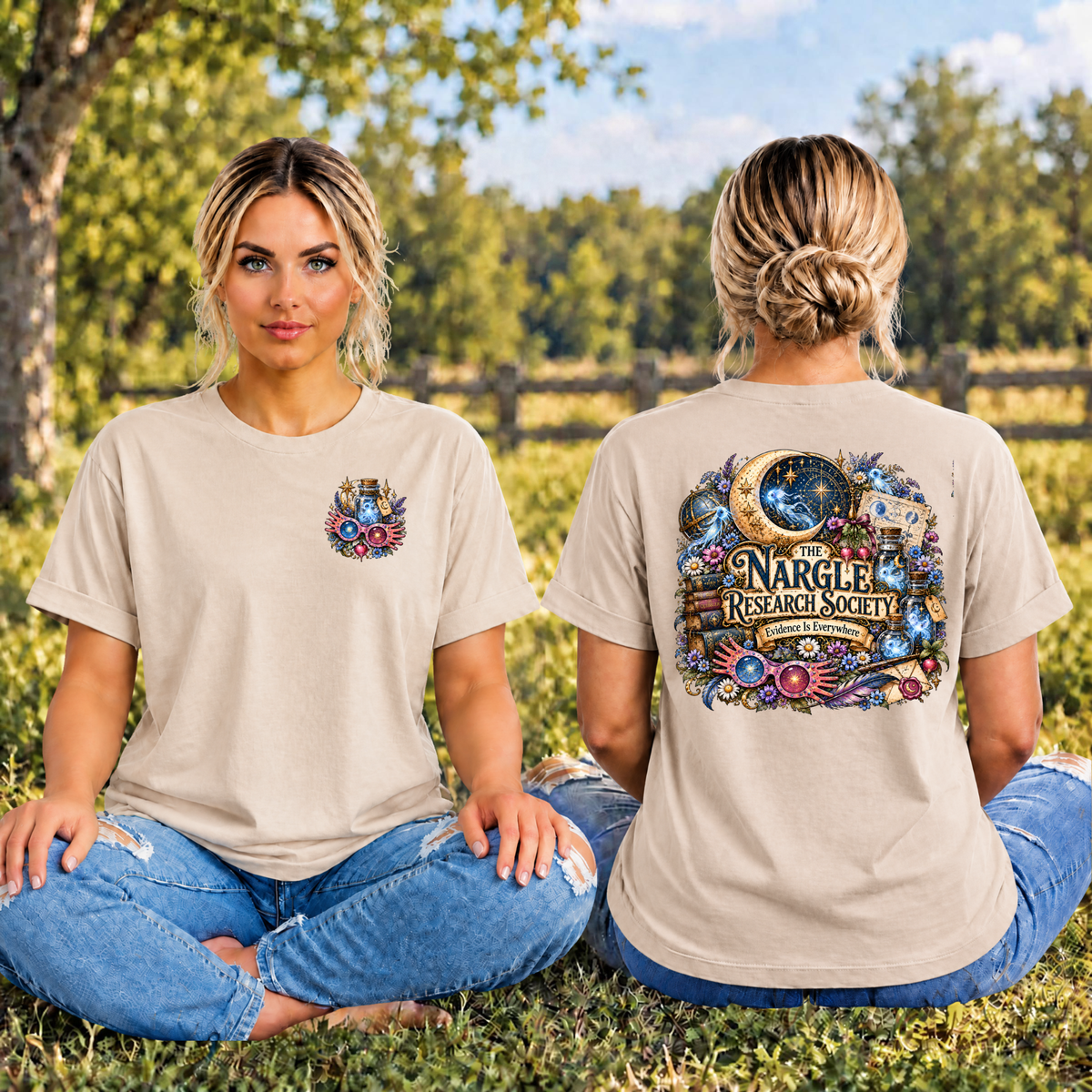 Nargle T-shirt pocket and Back graphics TheCraftNook