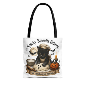 Spooky Biscuits Halloween Tote Bag | All-Over Print Printify