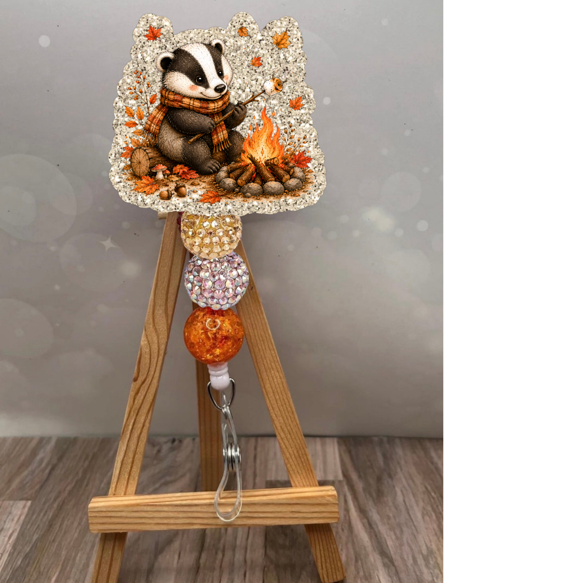 Fall Badger Badge Reel