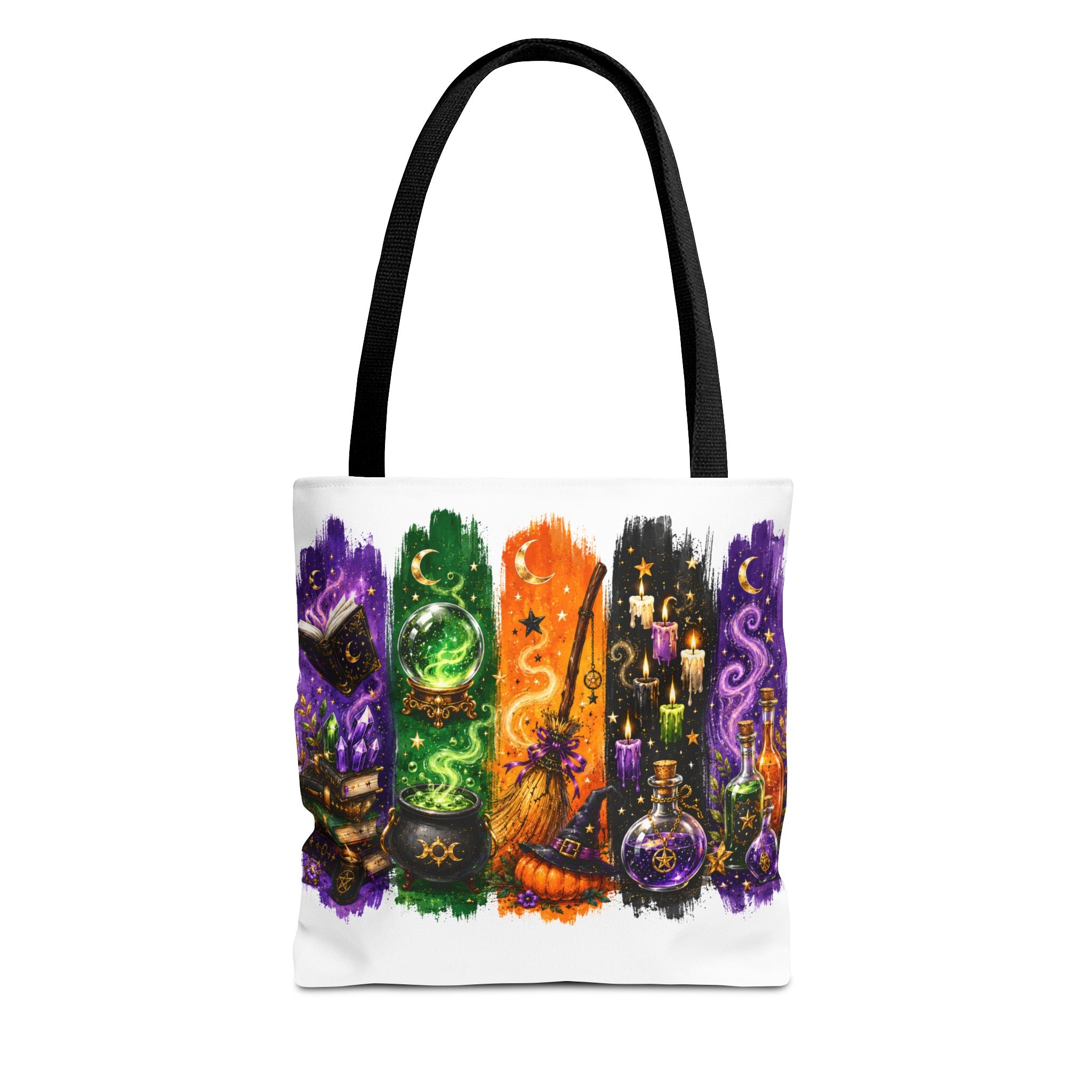 Autumn Alchemy Halloween Tote Bag — Colorful Witchcraft Apothecary Design