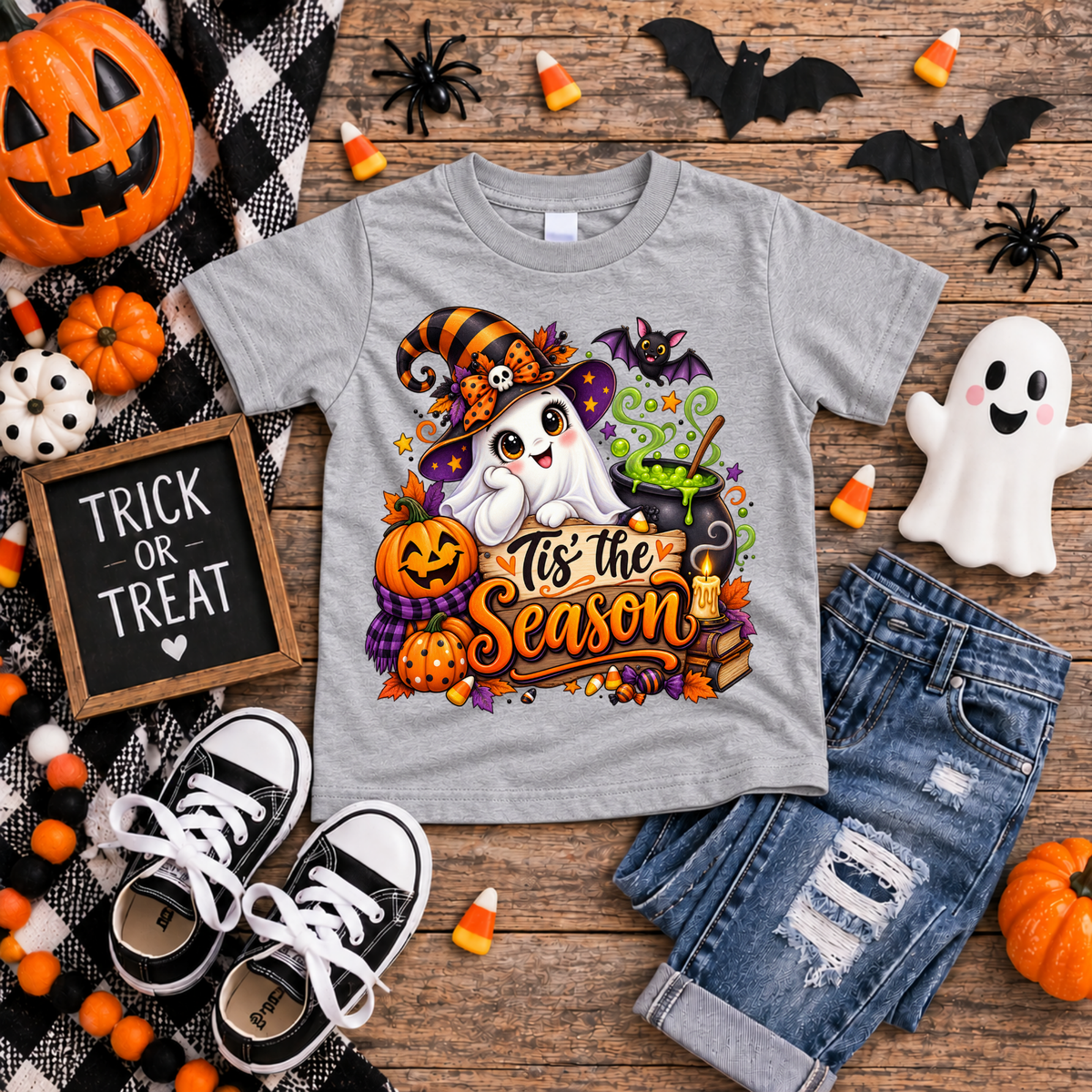 Kids 'Tis the Season Halloween Youth T-Shirt TheCraftNook