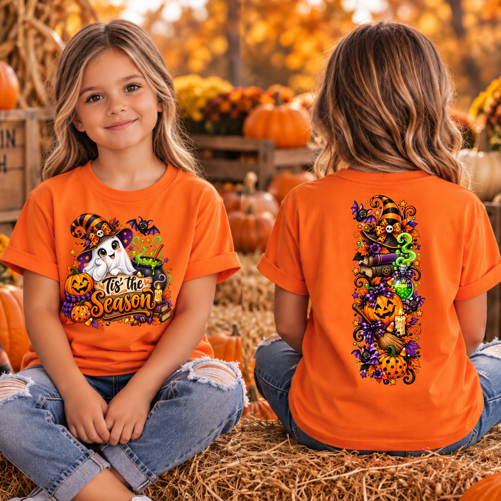 Kids Tis the Season Front and Back graphics TheCraftNook