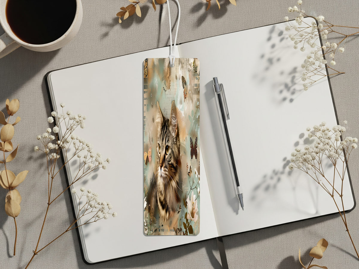 Aluminum Metal Bookmarks, Cat Images. A purr‑fect pause in your story TheCraftNook