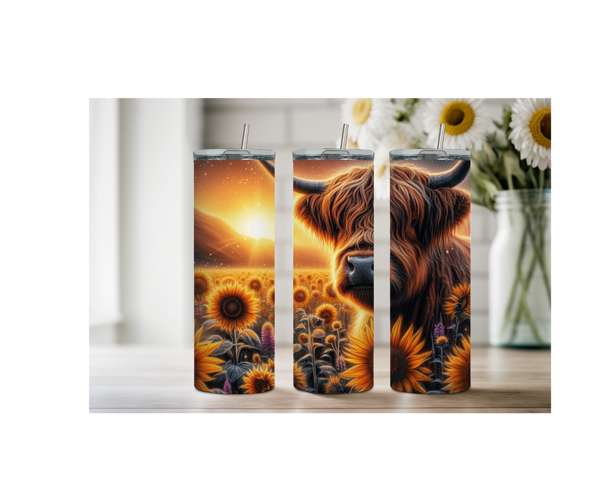 20 oz Highland Cutie Country Stainless Steel Tumbler. Multiple Images Available. TheCraftNook