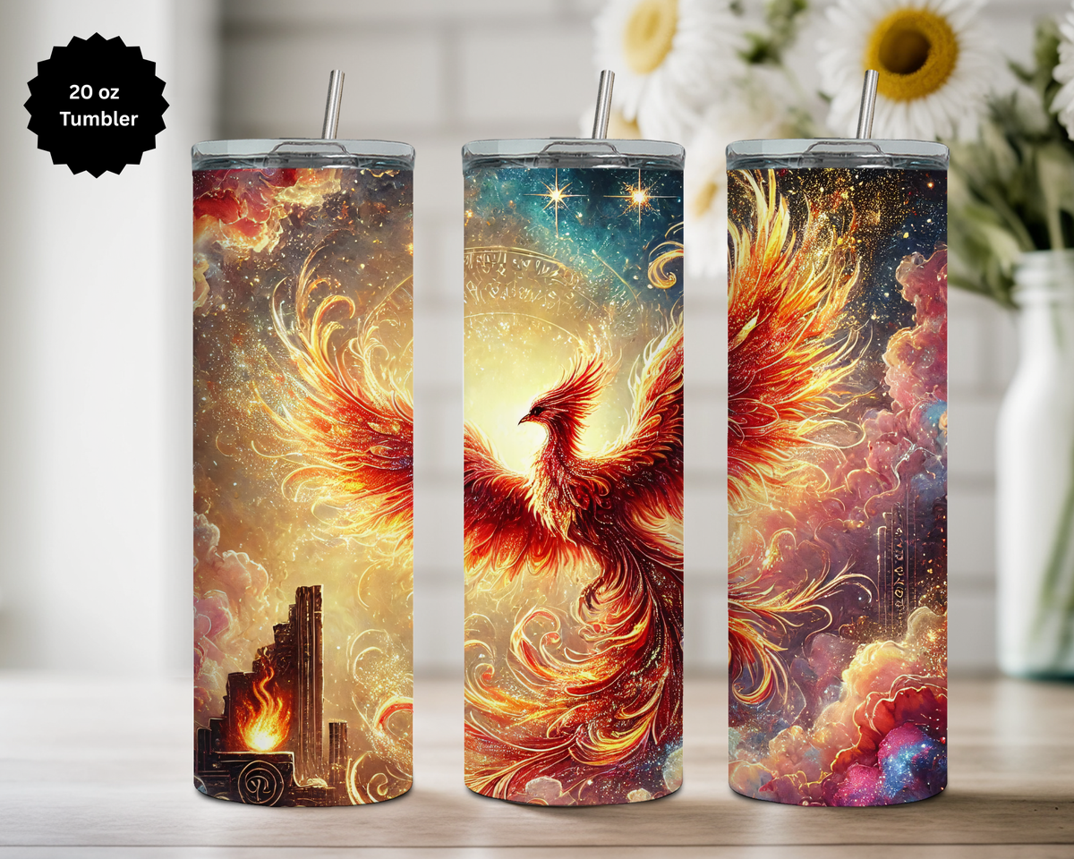 Phoenix 20 oz Stainless Steel Tumbler - Rise & Shine Collection TheCraftNook