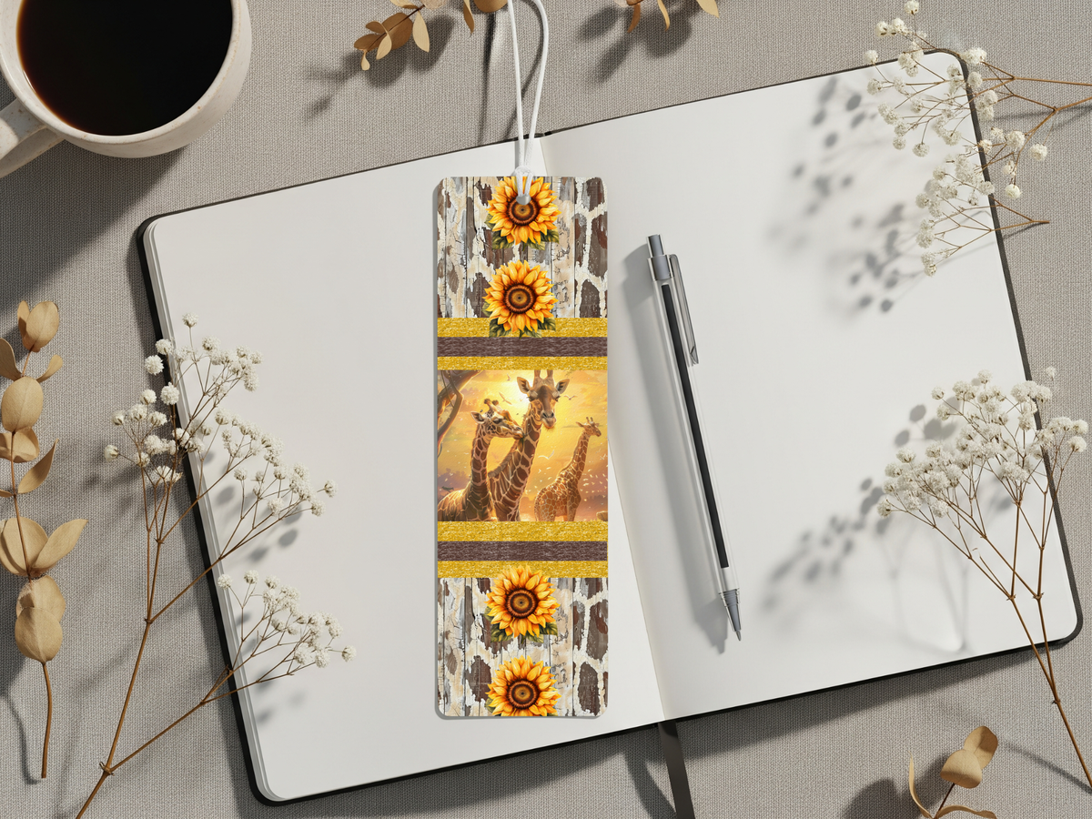 Stand tall in your reading adventures, Aluminum Metal Bookmarks, Giraffe Images TheCraftNook