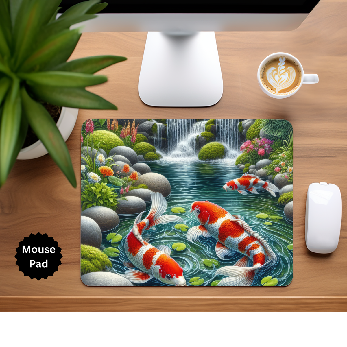 Koi Fish Mouse Pad TheCraftNook