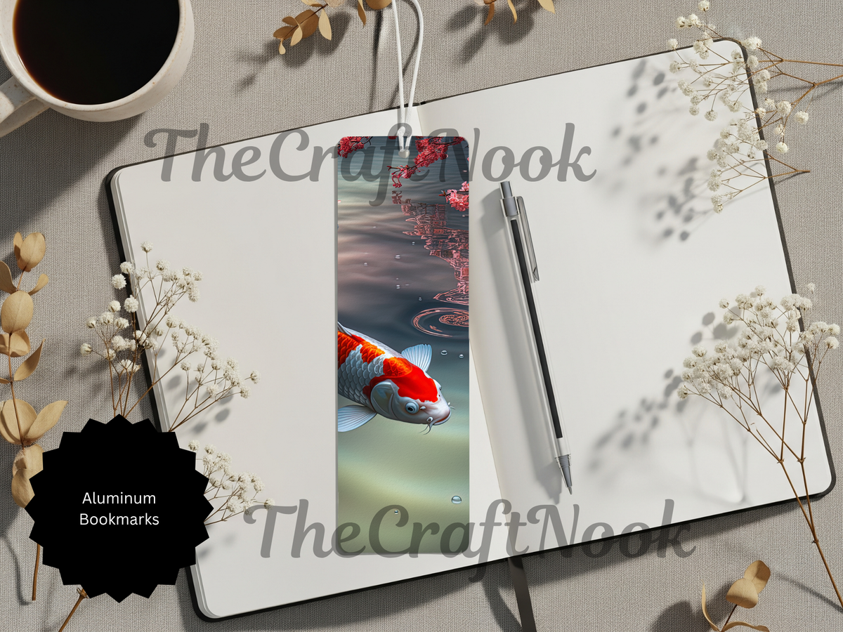 Koi Fish Bookmarks – Handcrafted Metal Bookmarks with Beads & Glitter TheCraftNook