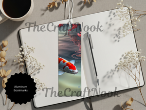 Koi Fish Bookmarks – Handcrafted Metal Bookmarks with Beads & Glitter TheCraftNook