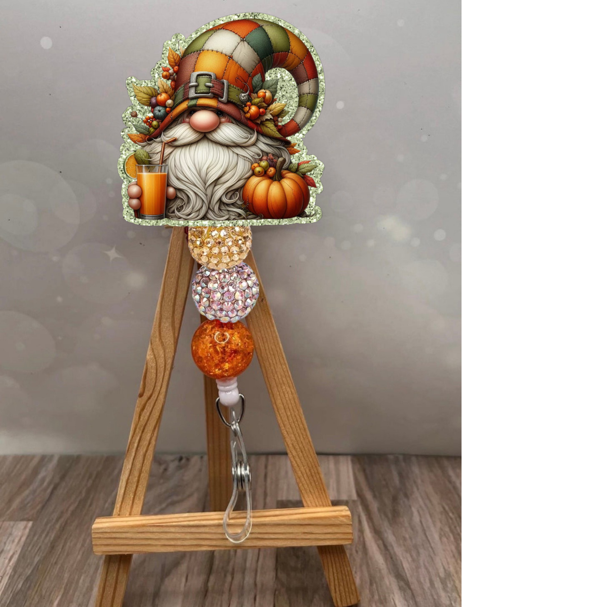 Pumpkin Spice Gnome Badge Pull