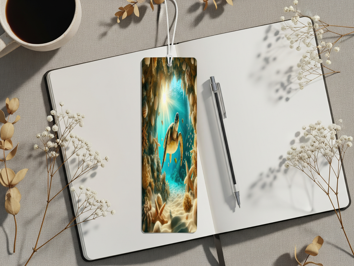 Aluminum Metal Bookmarks, Sea Turtle Images Bring a splash of the sea to every page TheCraftNook