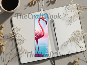 Tropical Whimsy Flamingo Aluminum Metal Bookmarks TheCraftNook