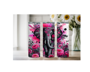 20 ounce Wise & Wonderful Elephant Stainless Tumbler. Multiple Sizes and Images Available. TheCraftNook