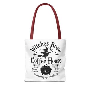 Witches Brew Coffee House Halloween Tote Bag | All-Over Print Printify