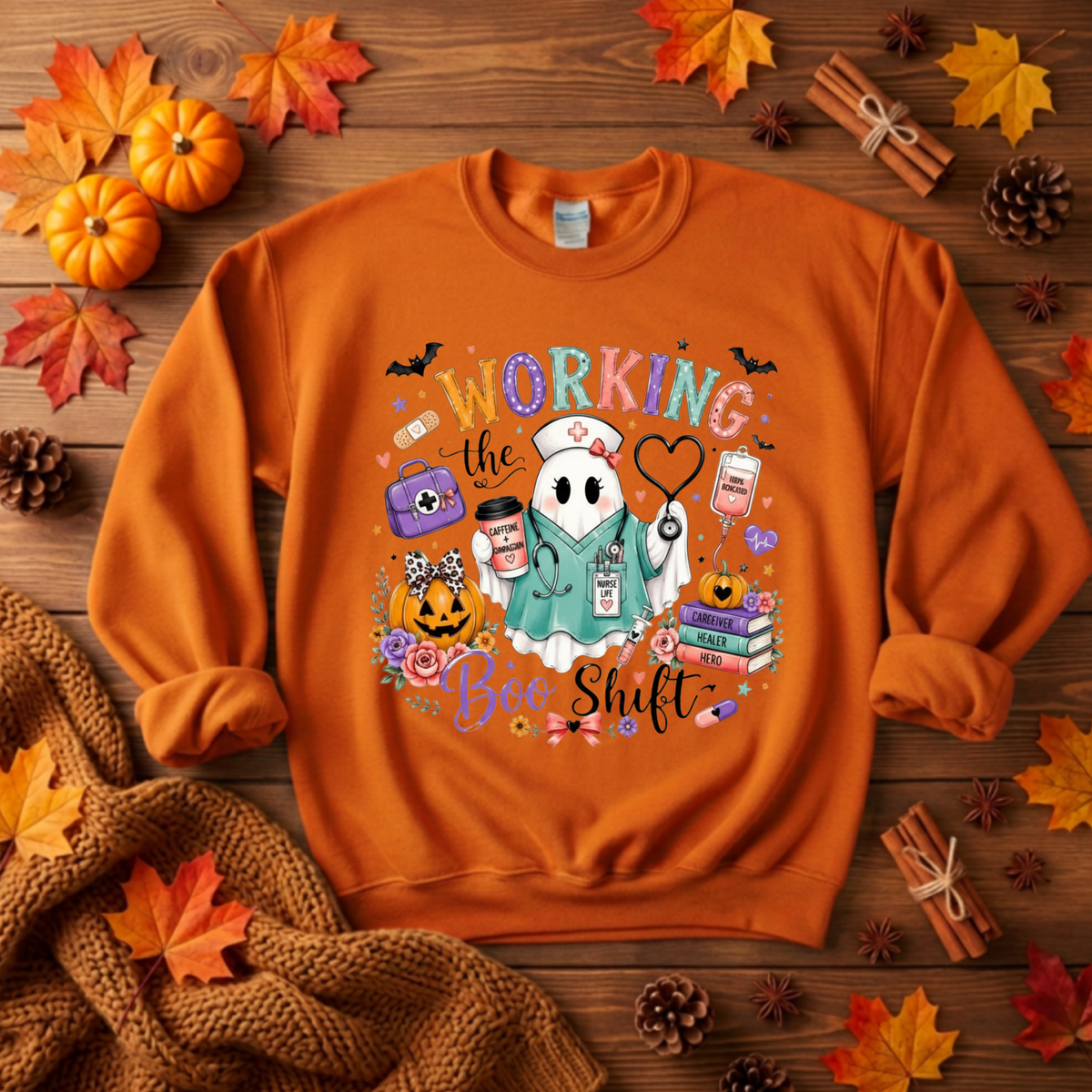 Boo Shift Sweatshirt TheCraftNook