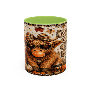 Hello Fall Accent Coffee Mug — Cozy Days, Warm Drinks & Good Vibes Autumn Mug Printify