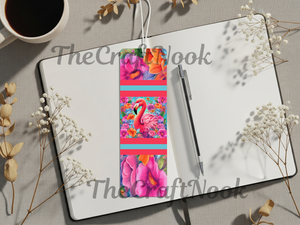Tropical Whimsy Flamingo Aluminum Metal Bookmarks TheCraftNook