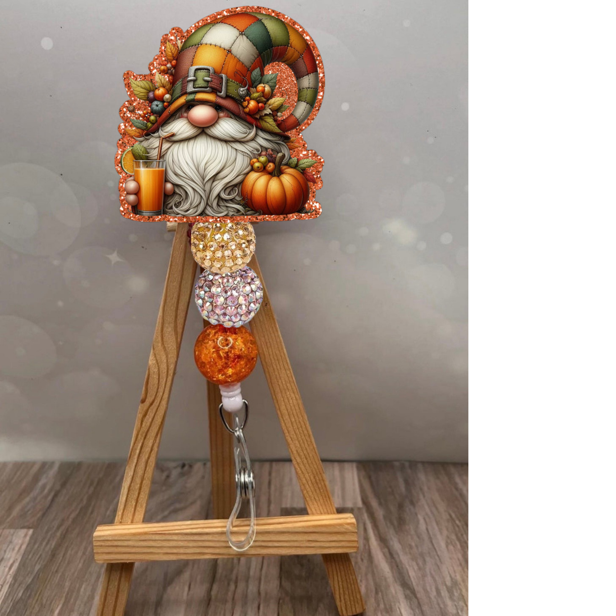 Pumpkin Spice Gnome Badge Pull