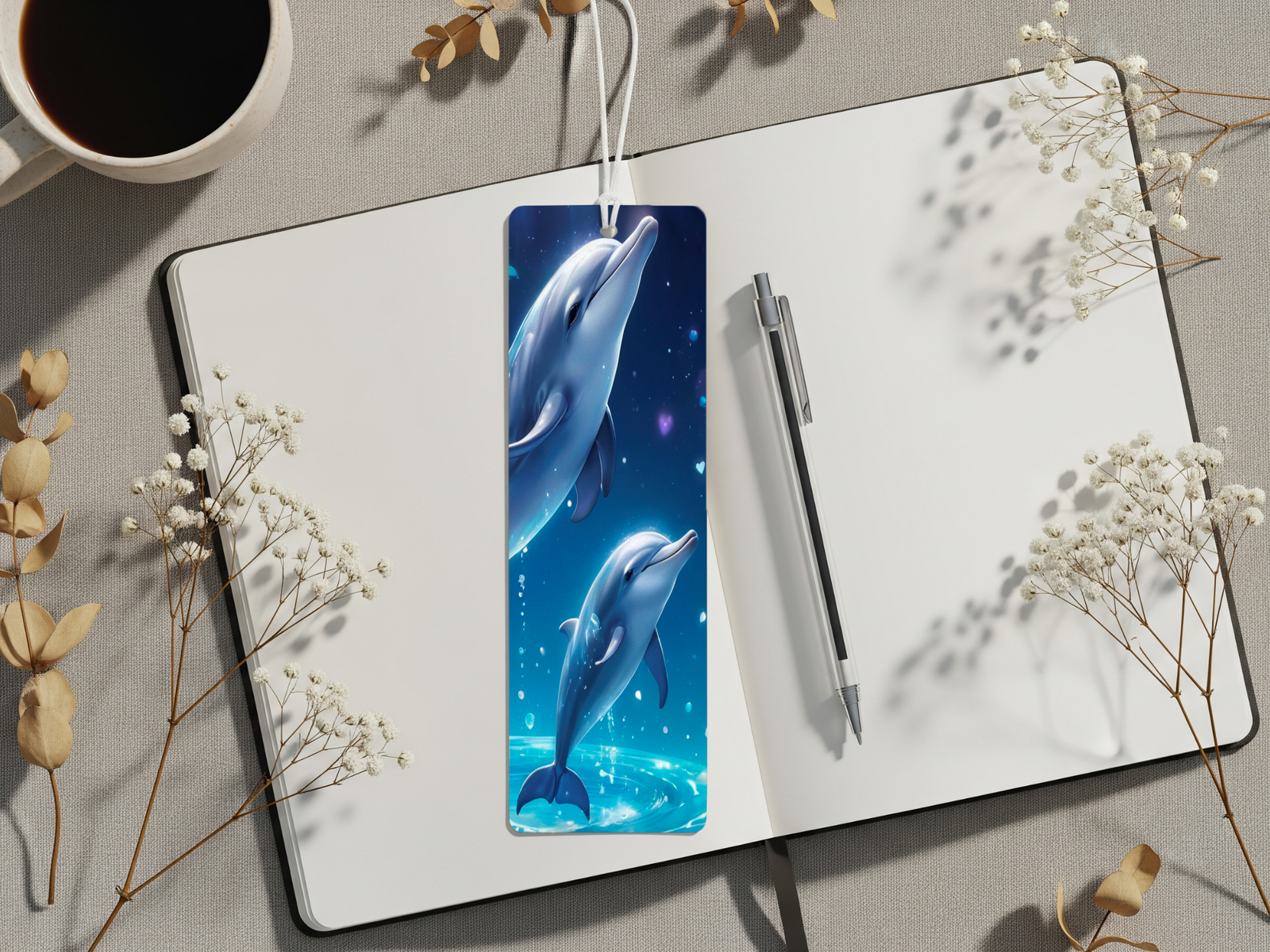 Aluminum Metal Bookmarks, Dolphin images. Make every chapter a splash! TheCraftNook