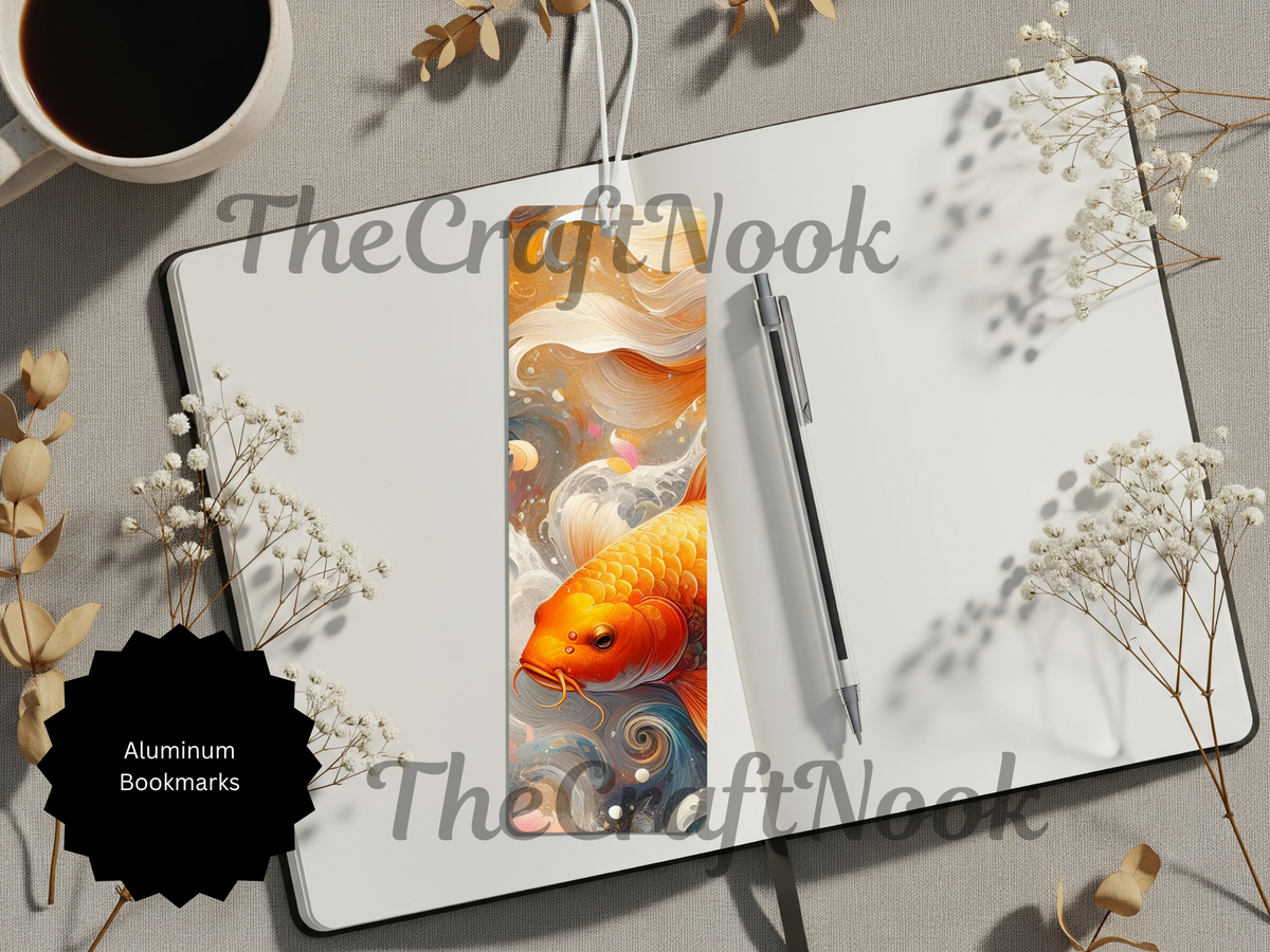 Koi Fish Bookmarks – Handcrafted Metal Bookmarks with Beads & Glitter TheCraftNook