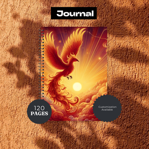 Phoenix Journal - 120 Page Lined Notebook for Writing & Planning TheCraftNook