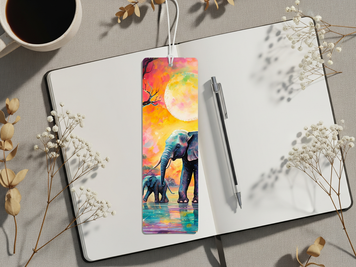 Aluminum Metal Bookmarks, Elephant Images TheCraftNook