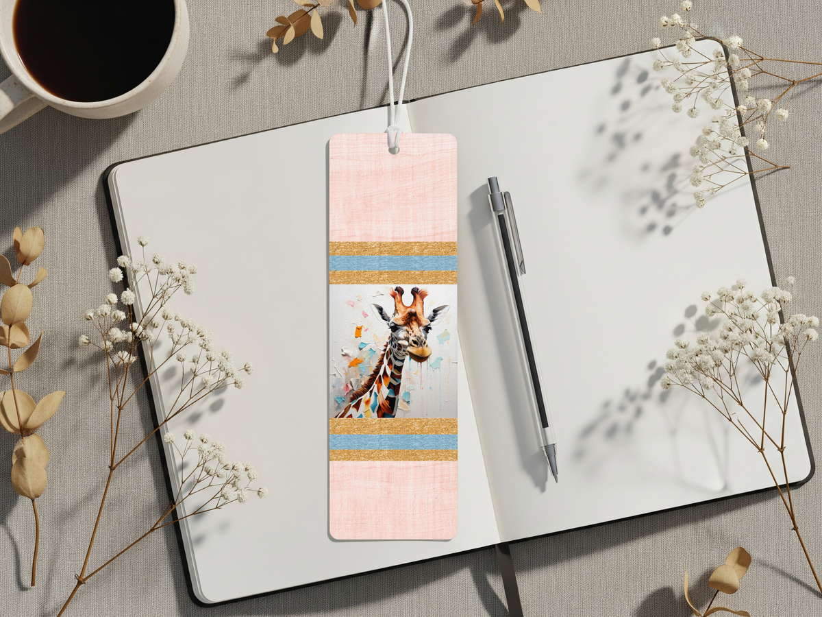 Stand tall in your reading adventures, Aluminum Metal Bookmarks, Giraffe Images TheCraftNook