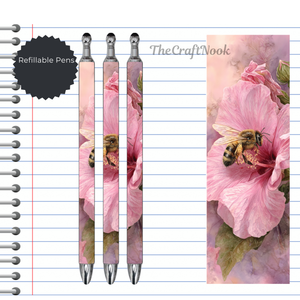 Refillable Pens, Honeybee Images. Bee happy while you write. Multiple options and Images available TheCraftNook