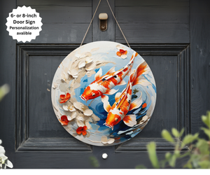 Koi Fish Door Signs TheCraftNook