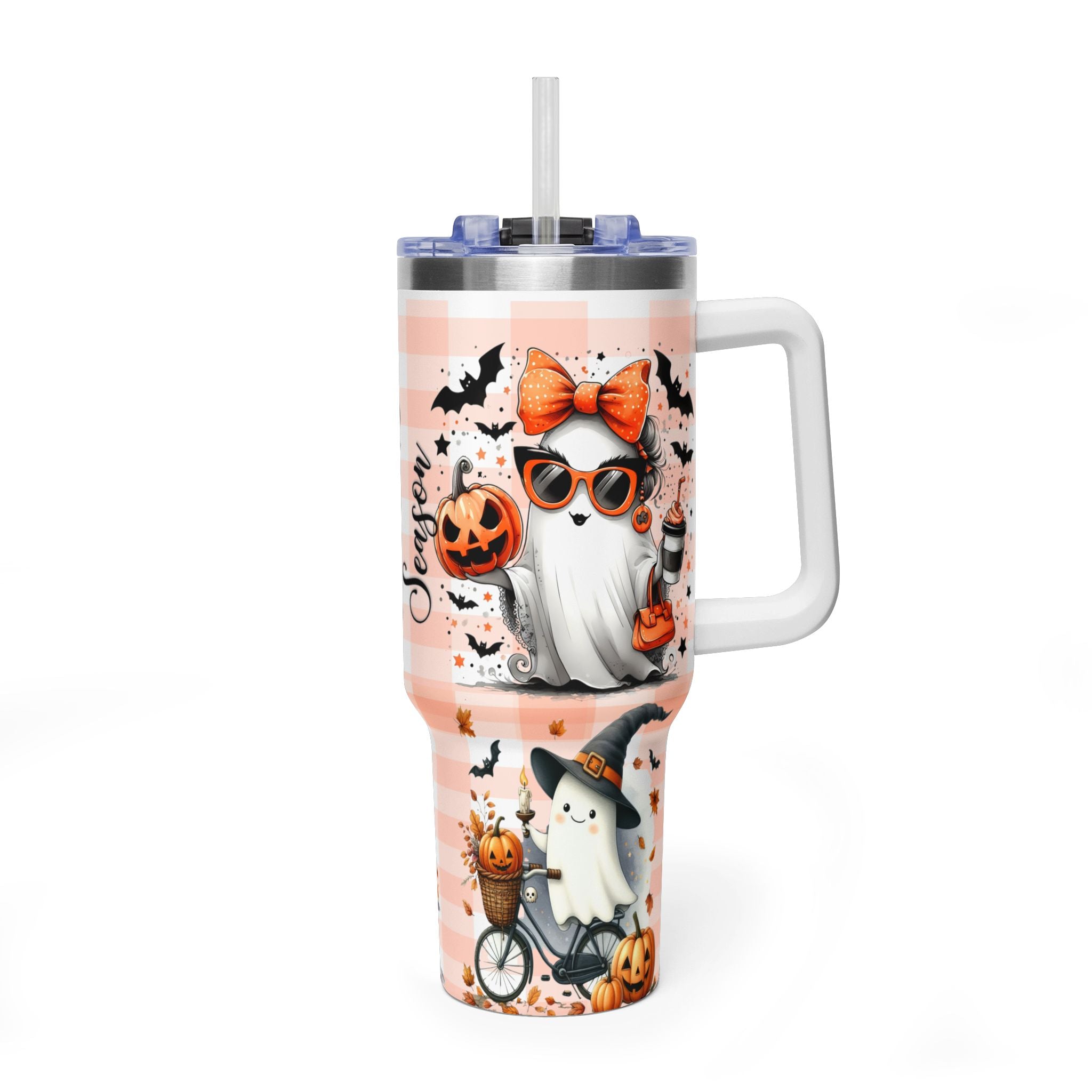 40oz Halloween Ghost Tumbler – Spooky Season Vacuum Insulated Cup
