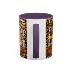 Hello Fall Accent Coffee Mug — Cozy Days, Warm Drinks & Good Vibes Autumn Mug Printify
