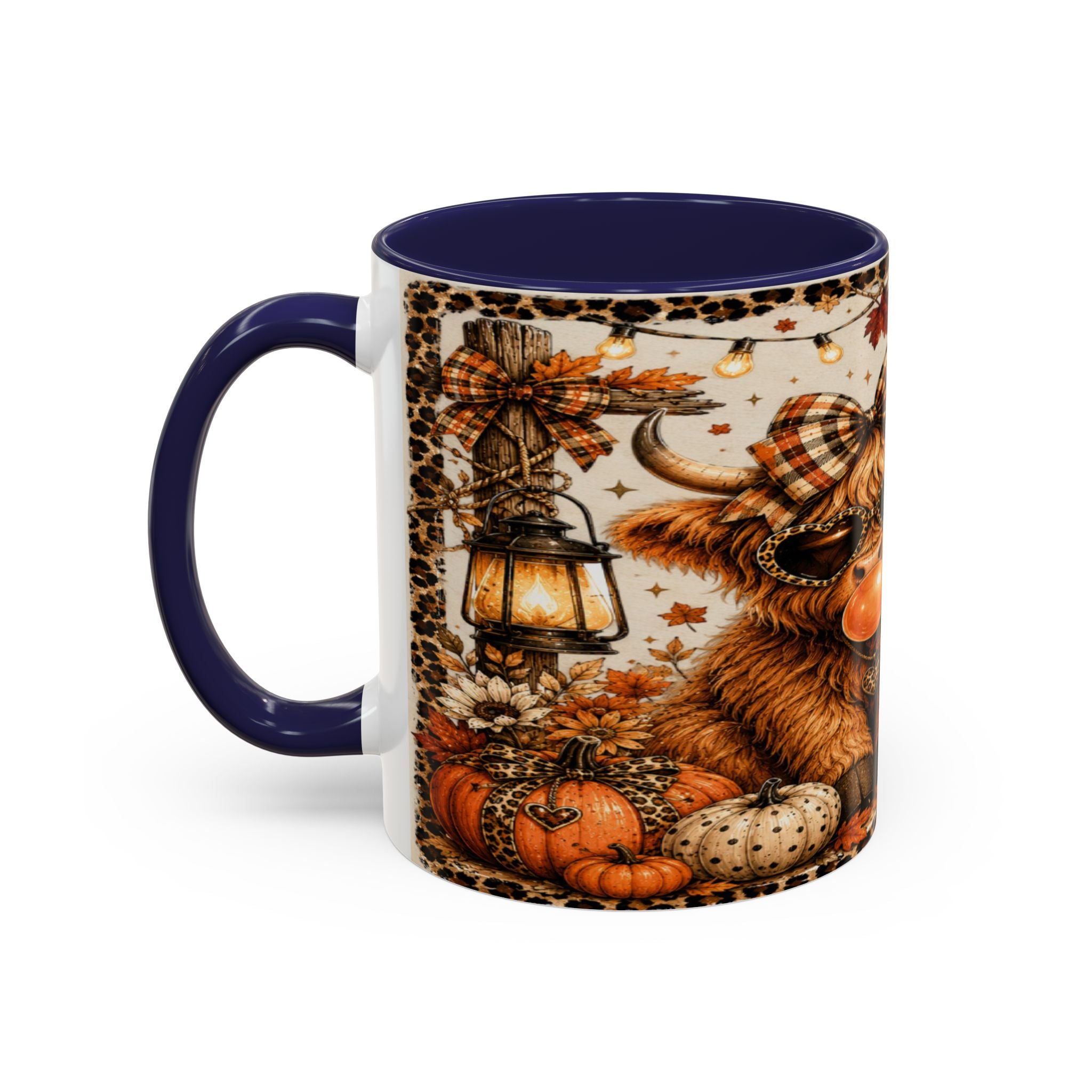 Hello Fall Accent Coffee Mug — Cozy Days, Warm Drinks & Good Vibes Autumn Mug