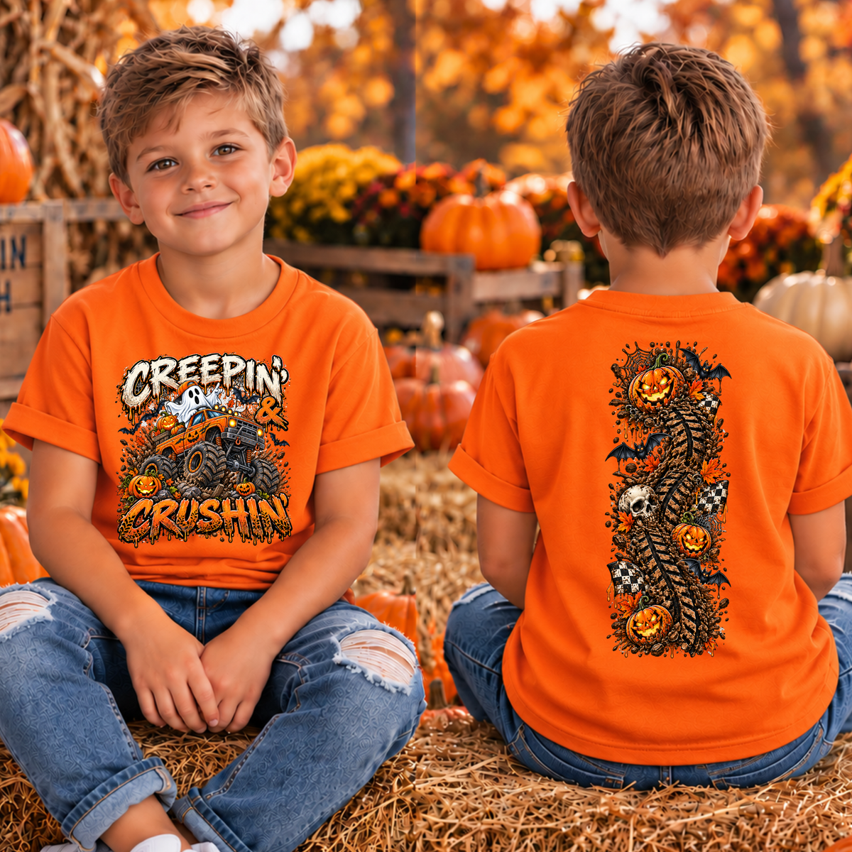 Kids Creepin and Crushin Front and Back Graphics TheCraftNook