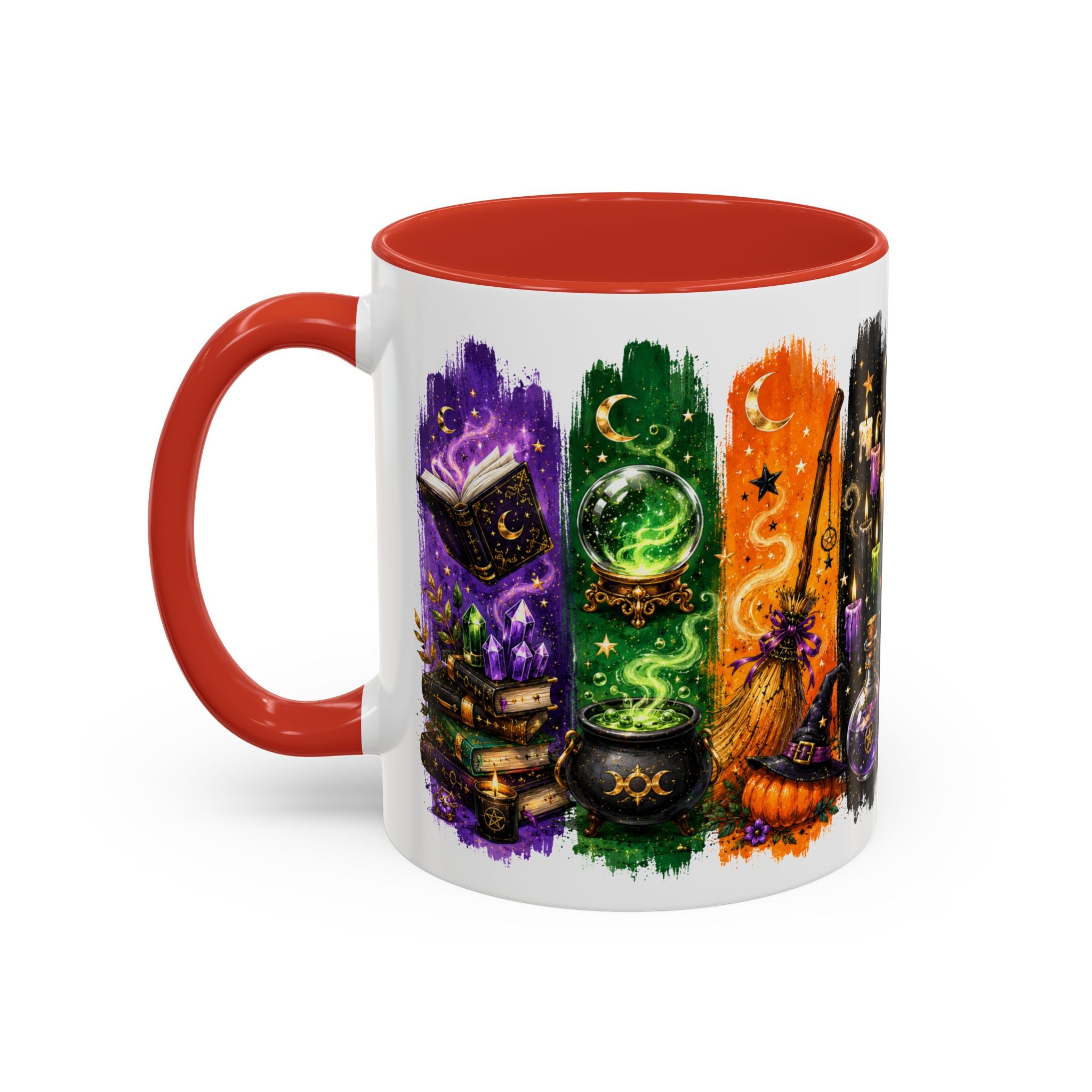 Autumn Alchemy Fueled by Potions & Coffee Accent Mug — Witchy Halloween Coffee Cup (11/15oz)