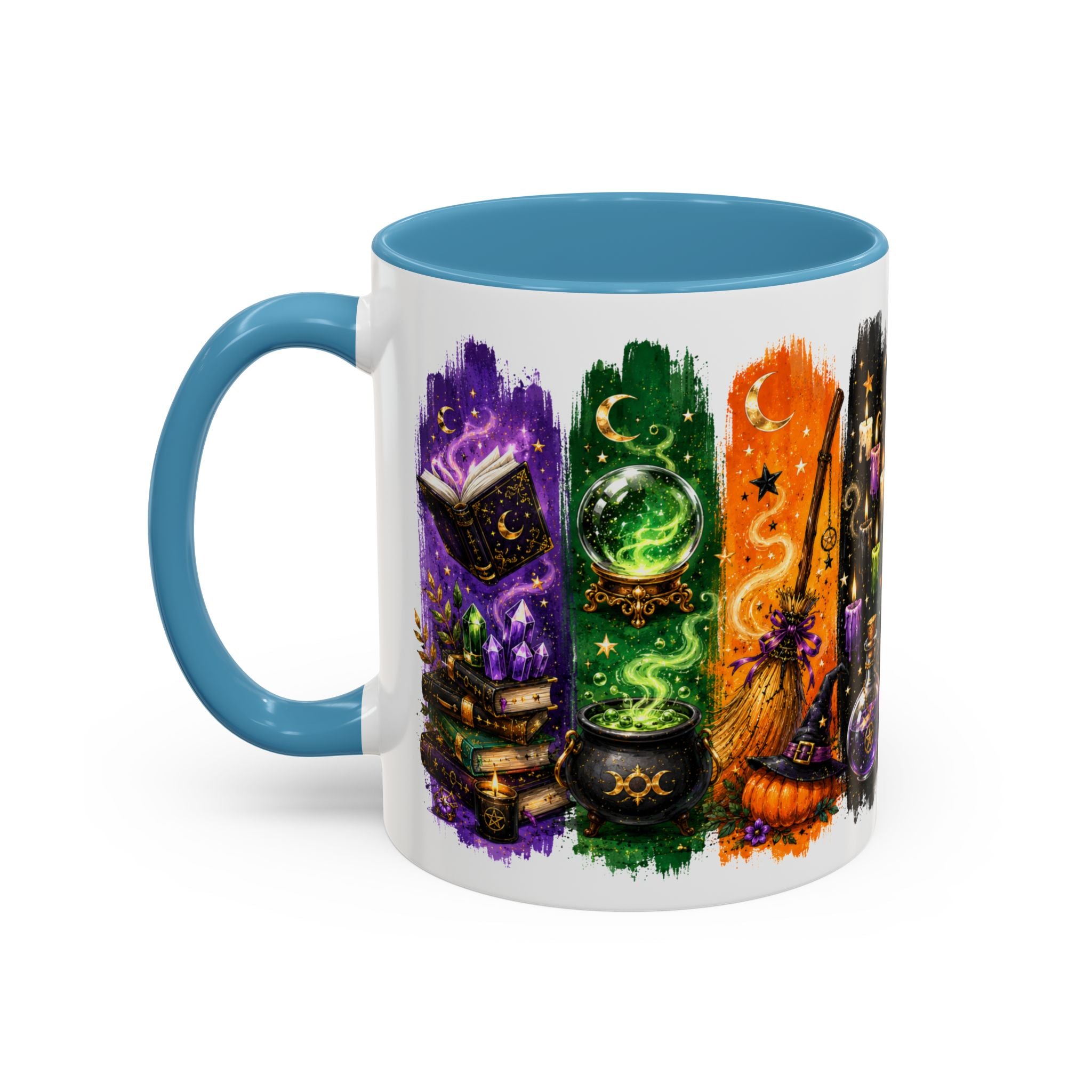 Autumn Alchemy Fueled by Potions & Coffee Accent Mug — Witchy Halloween Coffee Cup (11/15oz)