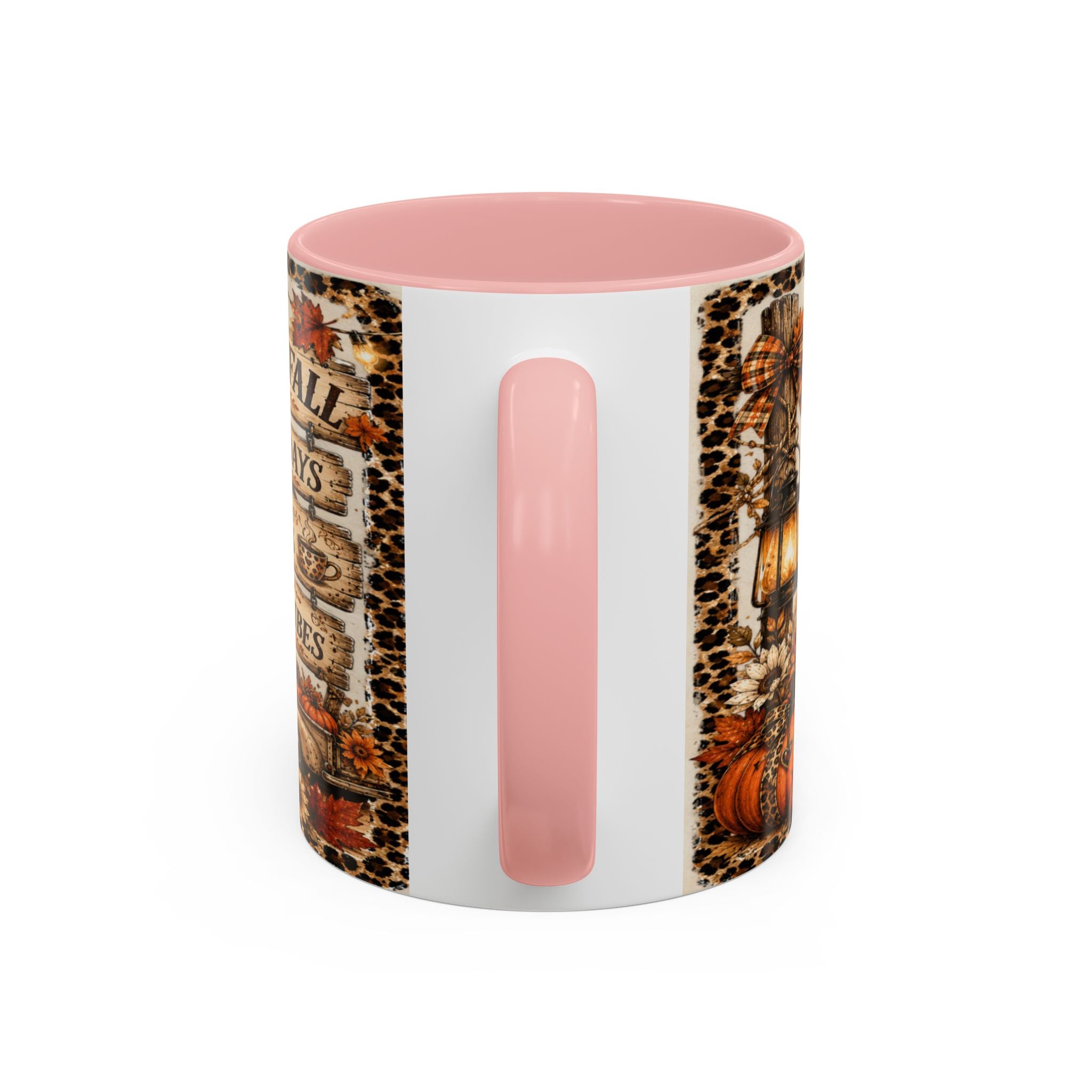 Hello Fall Accent Coffee Mug — Cozy Days, Warm Drinks & Good Vibes Autumn Mug