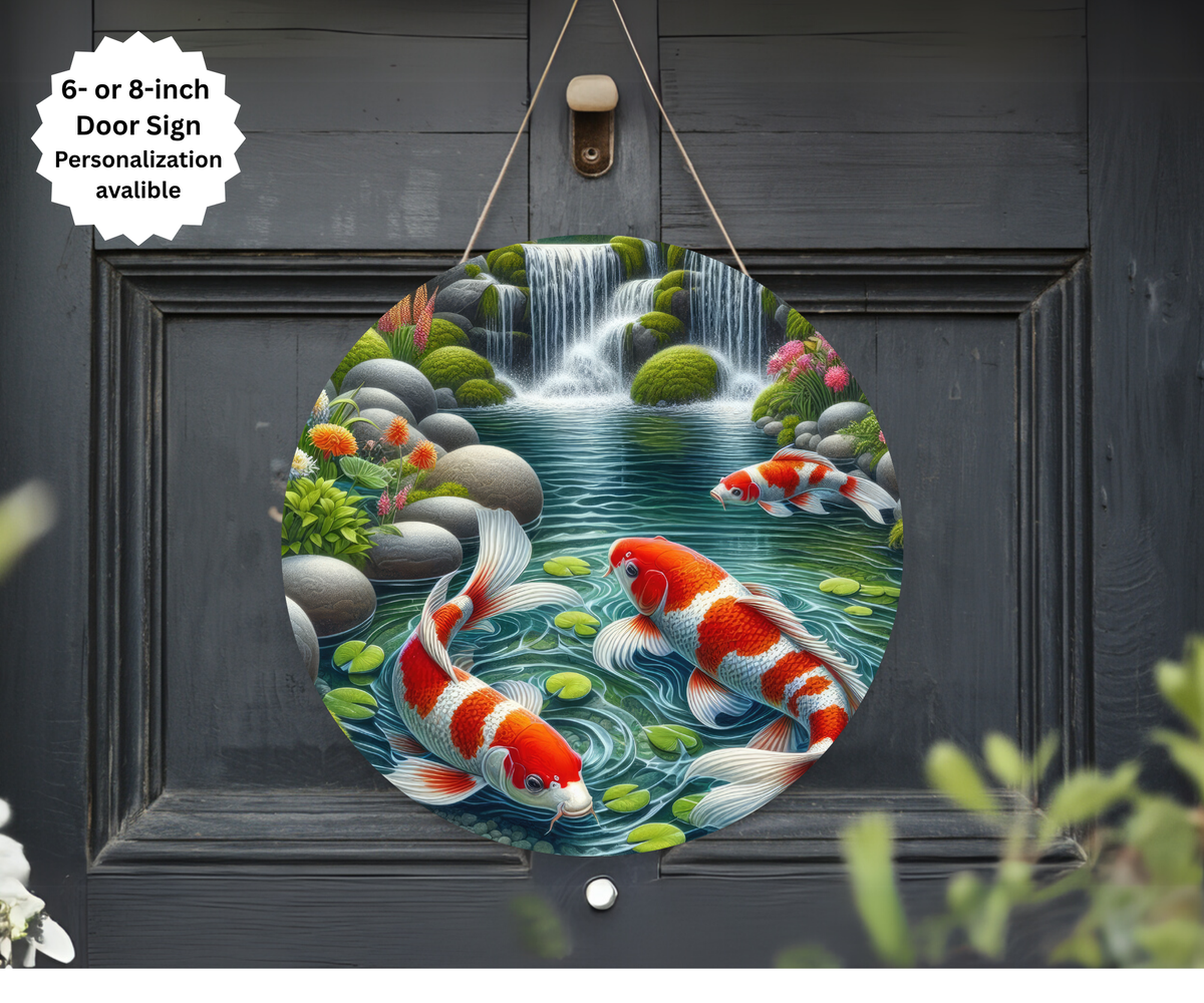 Koi Fish Door Signs TheCraftNook