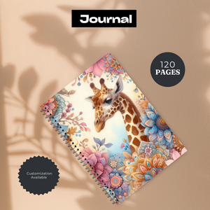 Tall & Kind Giraffe Writing Journal TheCraftNook