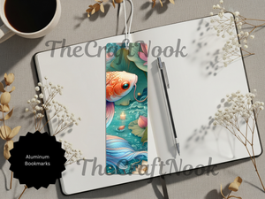 Koi Fish Bookmarks – Handcrafted Metal Bookmarks with Beads & Glitter TheCraftNook