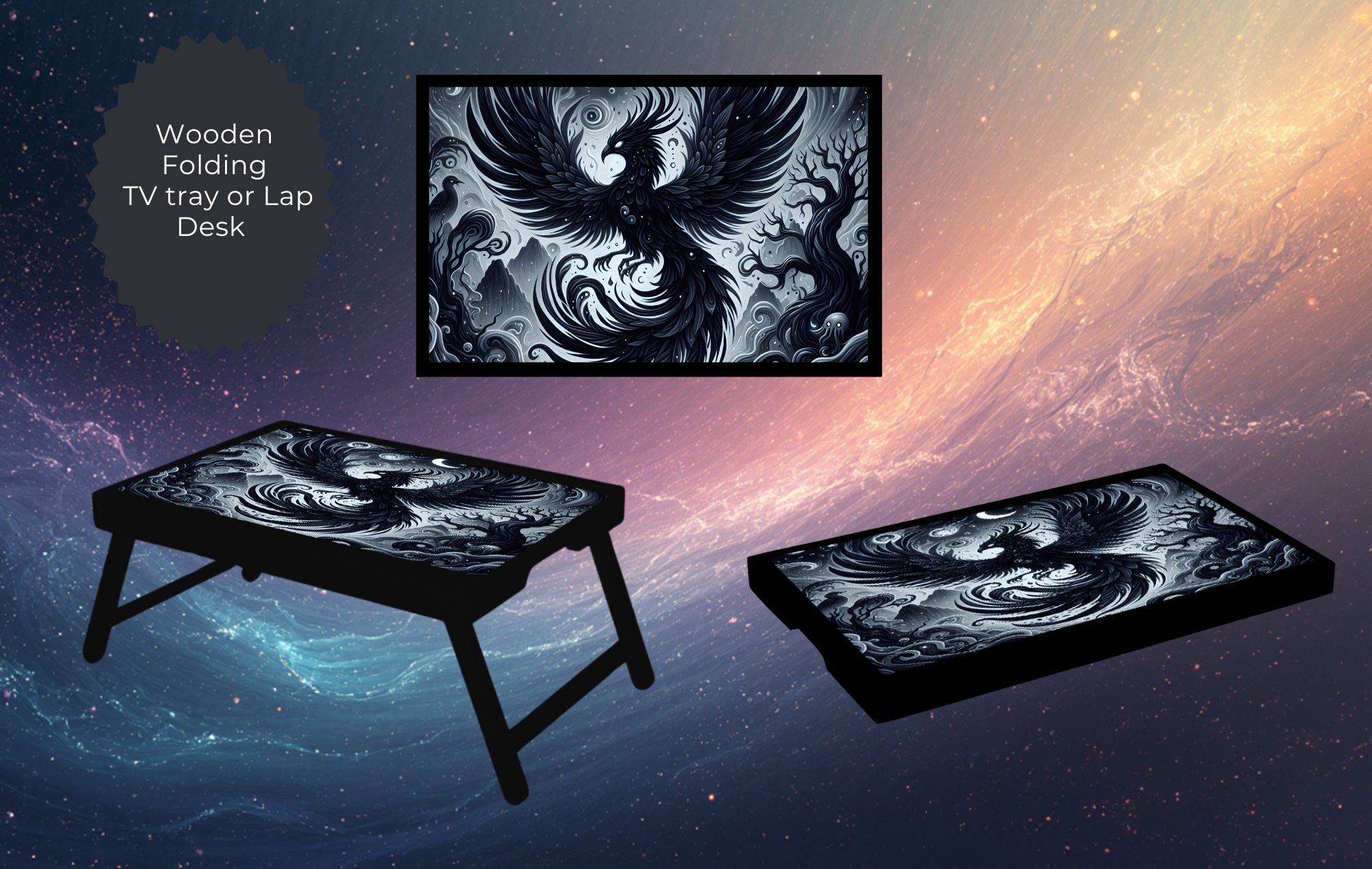 Handmade TV Tray. Phoenix Folding TV Tray Table
