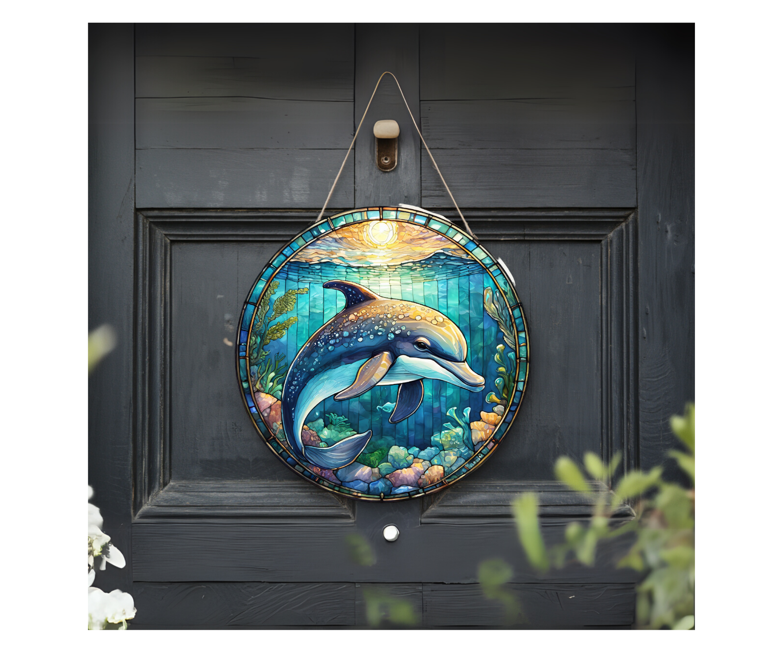 Make a Splash Dolphin Door Signs, Multiple images options. TheCraftNook