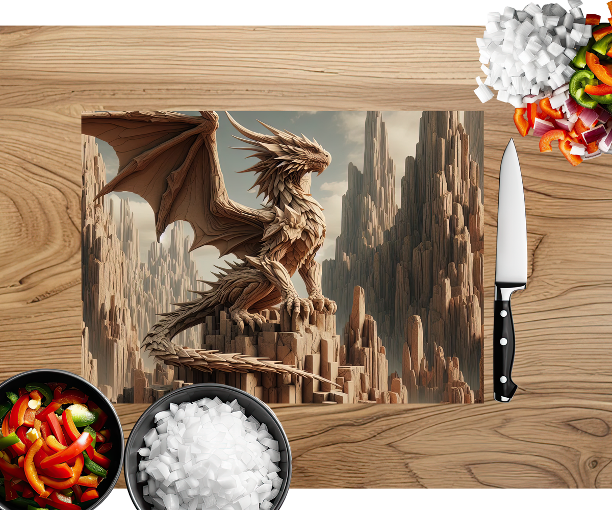 Majestic Dragon Scales Cutting Board TheCraftNook