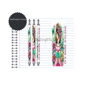 Refillable Pens, Once Upon a Pen – Book Lover Writing Pen. Multiple options and Images available TheCraftNook
