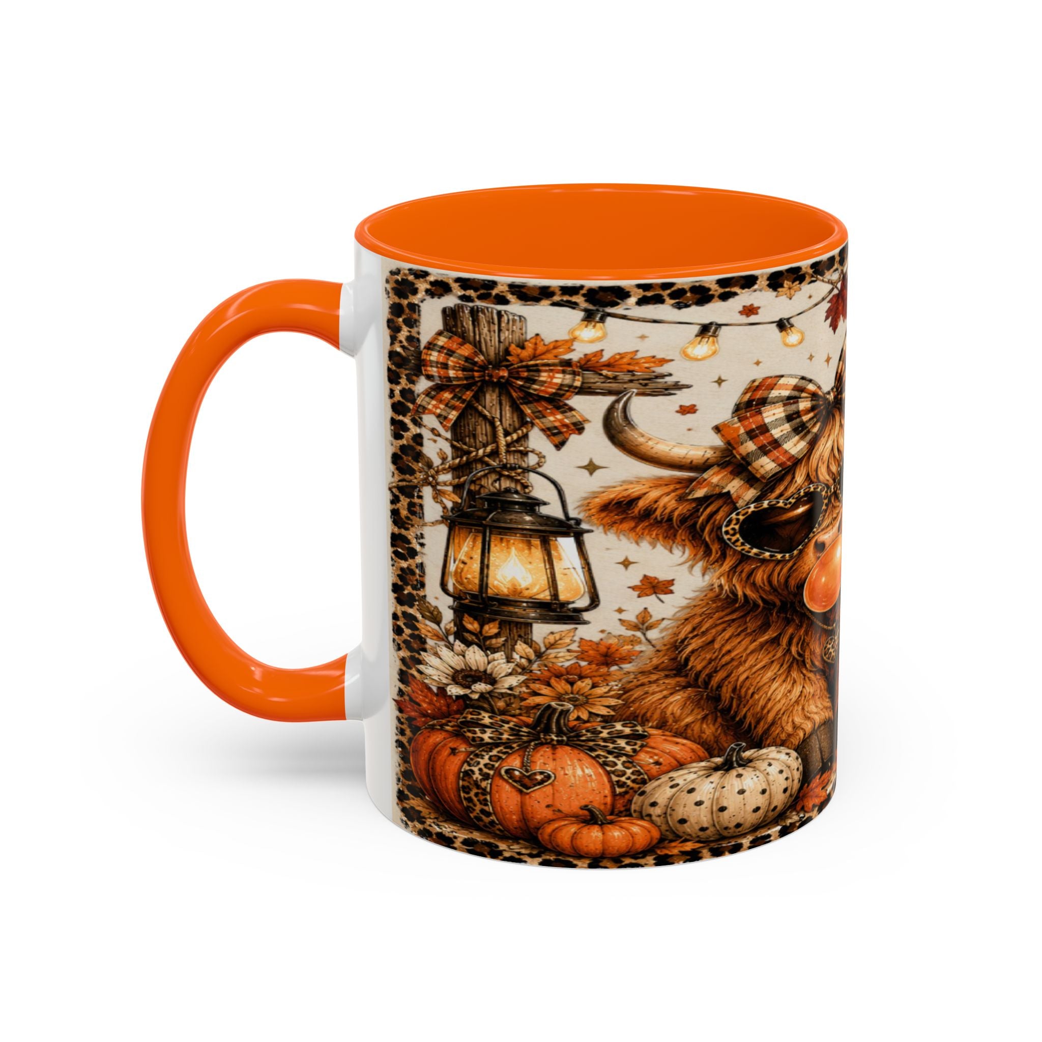 Hello Fall Accent Coffee Mug — Cozy Days, Warm Drinks & Good Vibes Autumn Mug