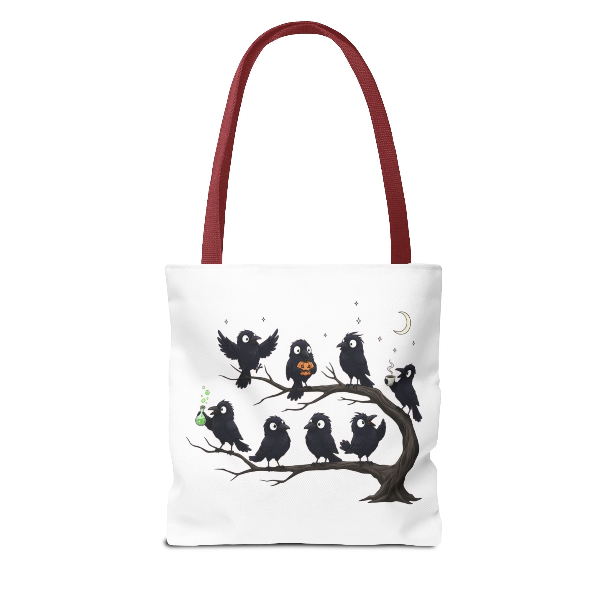 Local Murder Crow Tote Bag — Cute Gothic Raven Illustration Tote for Halloween & Everyday
