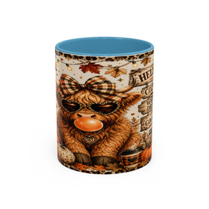 Hello Fall Accent Coffee Mug — Cozy Days, Warm Drinks & Good Vibes Autumn Mug Printify